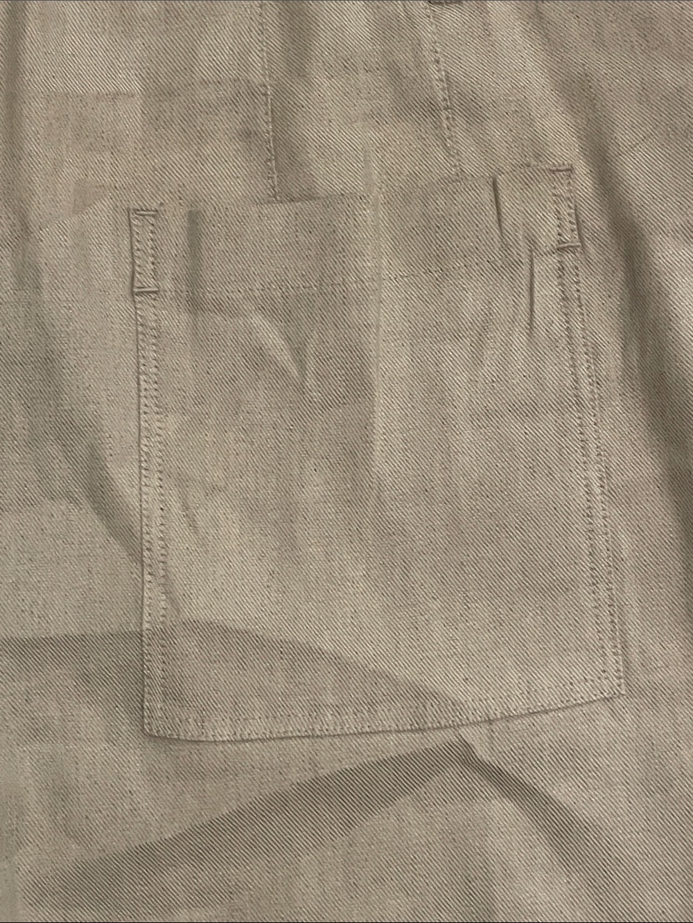 Lysse Wide-Leg Dress Pants in Light Beige Linen Blend. XL - Picture 6 of 10